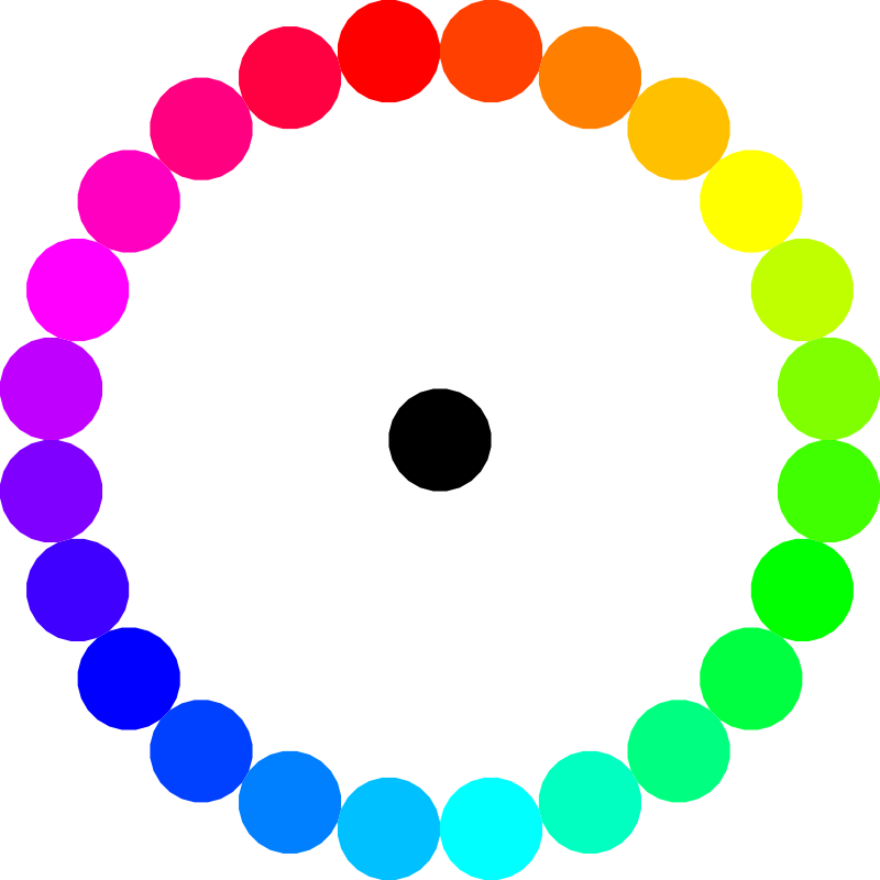 24gon Colors Clipart - Rainbow With A Dot - Png Download (800x800), Png Download