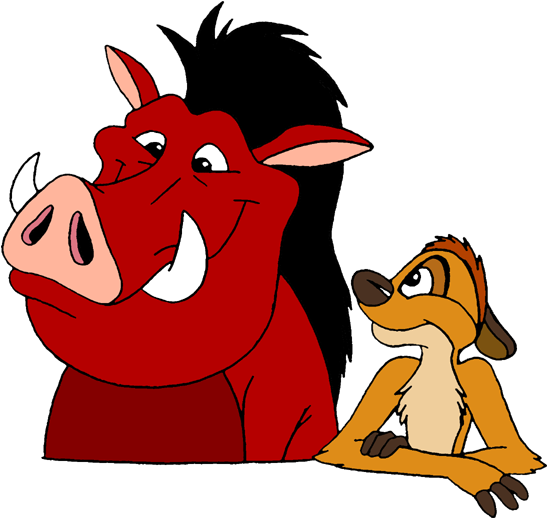 Timon And Pumbaa Png Clipart (588x550), Png Download