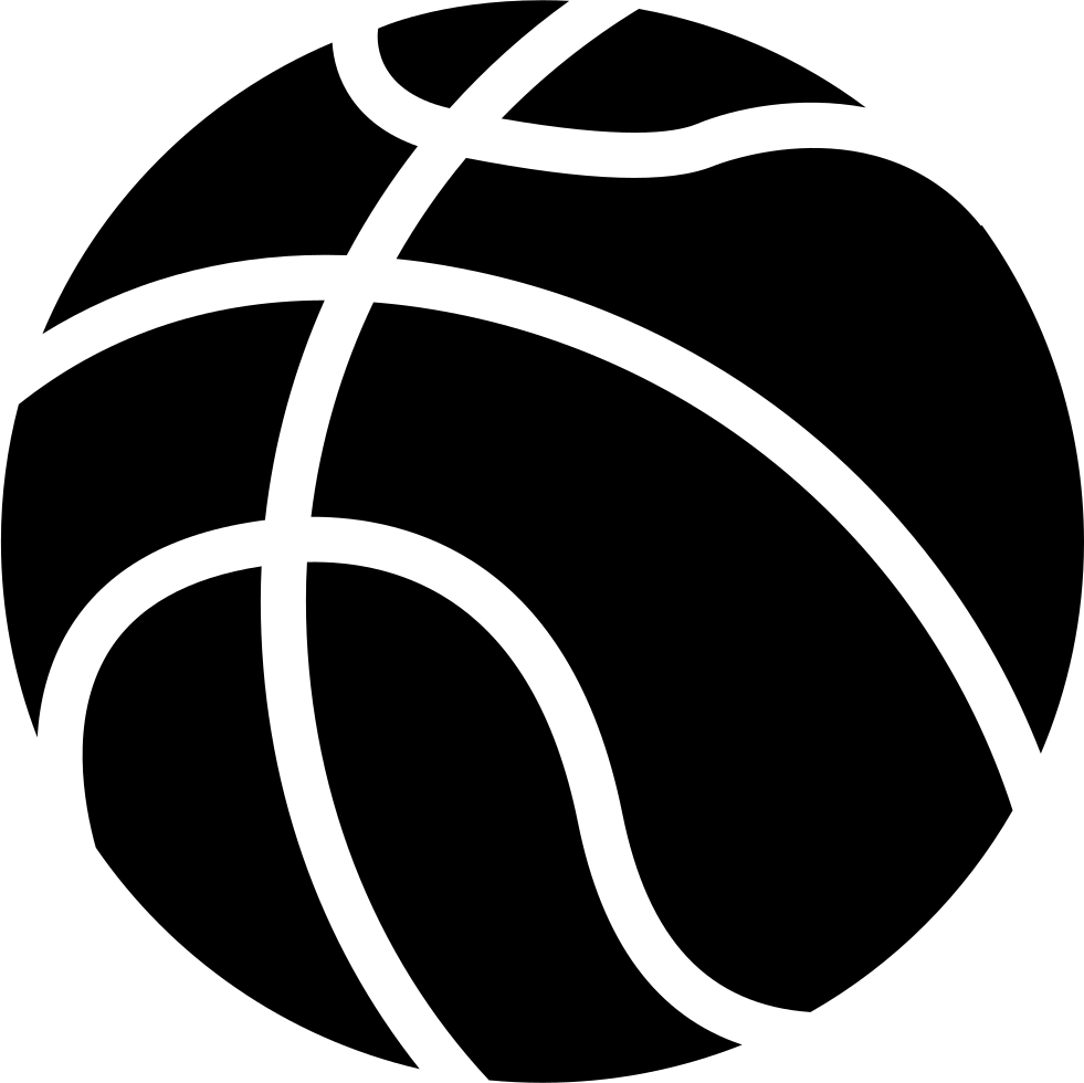 Art Black And White Src - Basketball Ball Logo Black And White Clipart (981x980), Png Download
