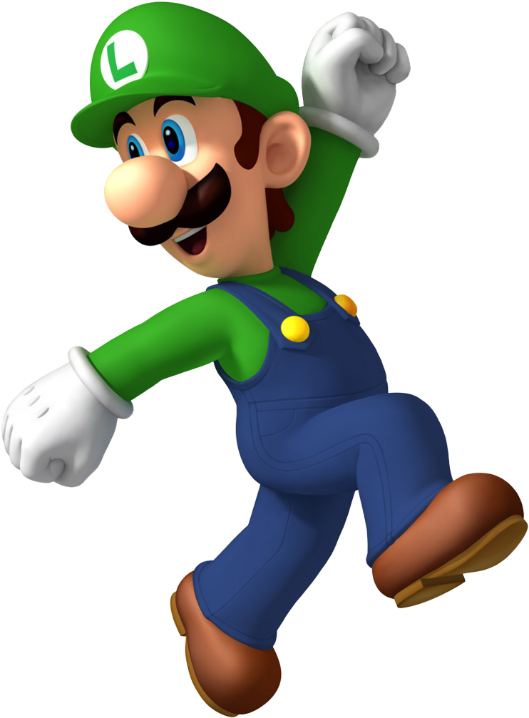 Flashlight Transparent Luigi Jpg Freeuse Download - Super Mario Run Luigi Clipart (772x1024), Png Download