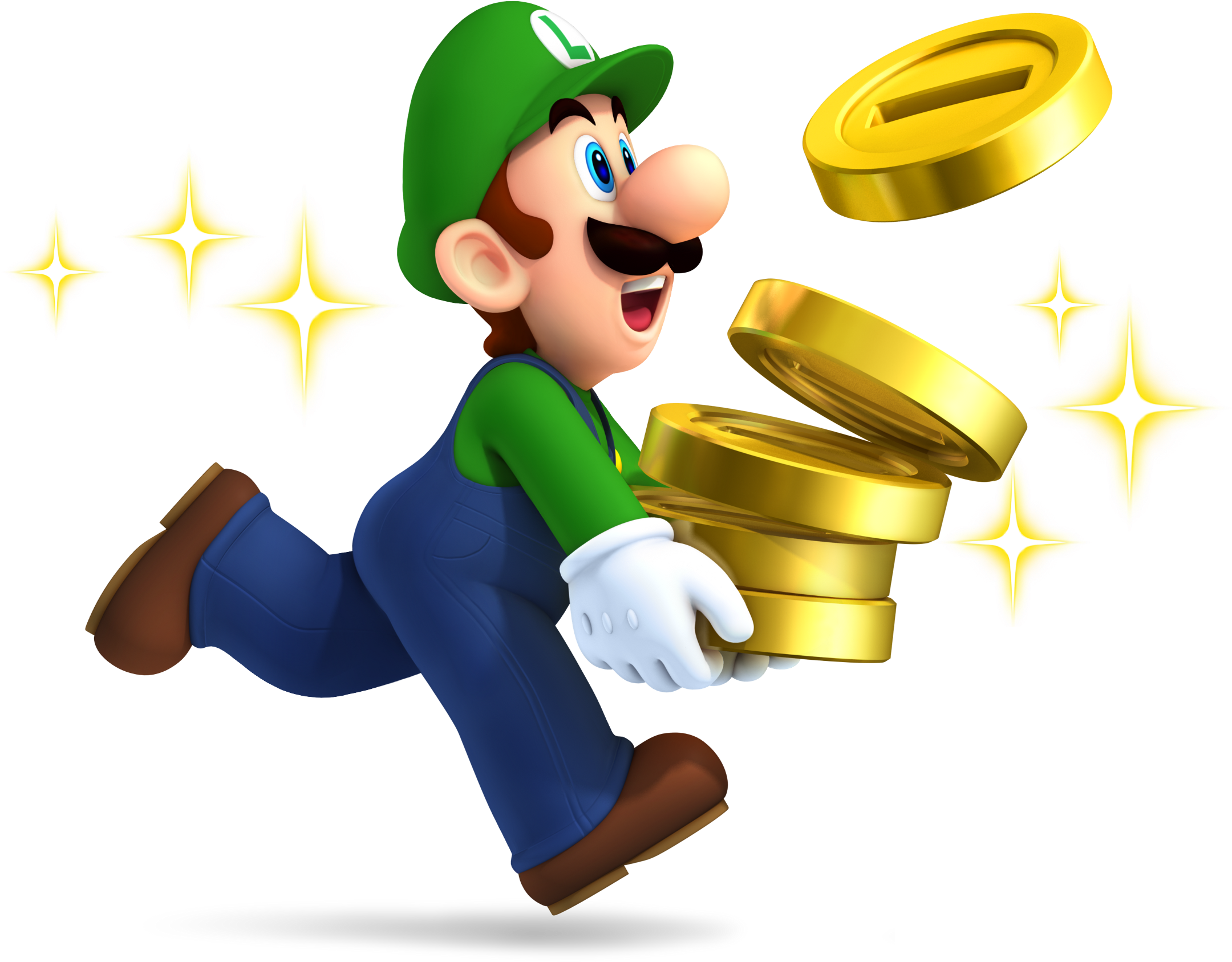 Luigi Clipart Coin - New Super Mario Brothers 2 (nintendo 3ds) - Png Download (2249x1785), Png Download