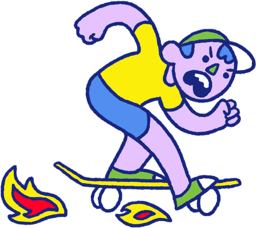 Skateboard Stickers Clipart (600x600), Png Download