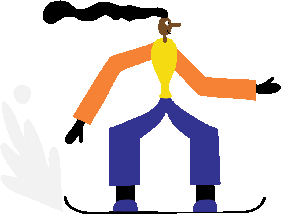 Snowboarding Winter Sports Sticker By Lawrence Slater - Winter Sport Clipart (1000x1000), Png Download