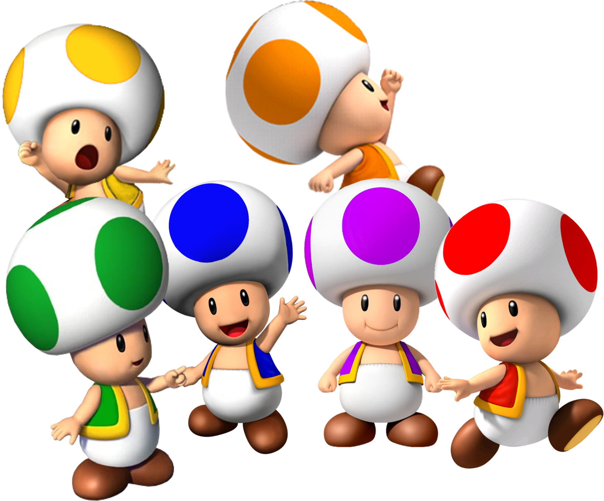 Yoshi Clipart Toad Mario - Toad And Toadette Mario - Png Download (1944x1611), Png Download