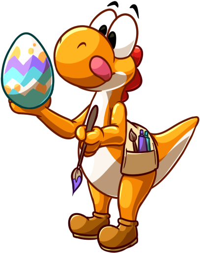 Easter Yoshi - Cartoon Clipart (600x600), Png Download