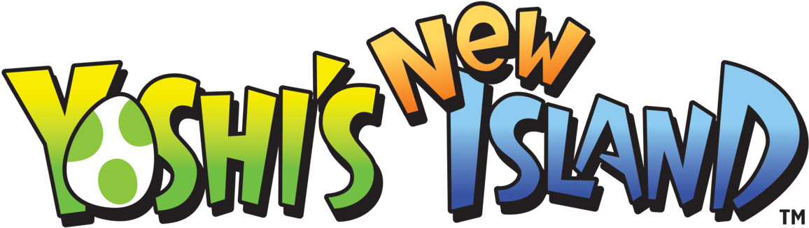 Yoshi's New Island Logo Clipart (1200x408), Png Download