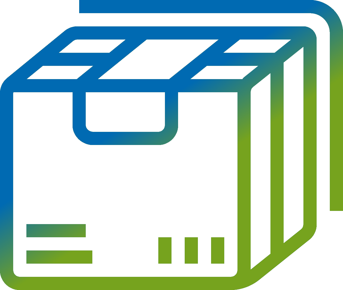 View Of All Your Warehouse And Distribution Operations - Cardboard Box Clipart (1300x1100), Png Download