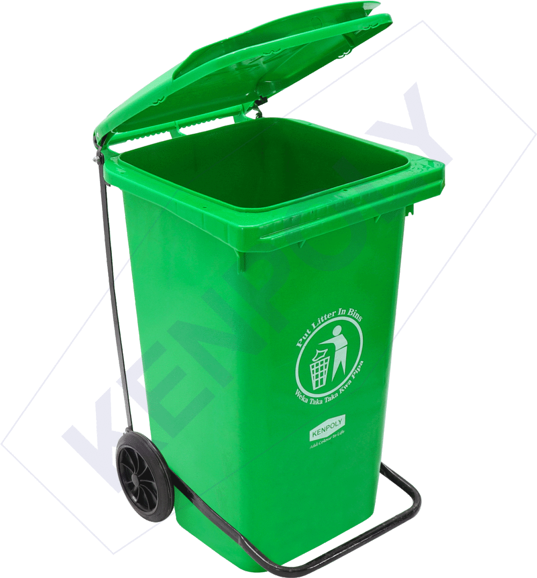 Trash Bin With Heavy Duty Pedal - Kenpoly Bins Clipart (1200x1200), Png Download