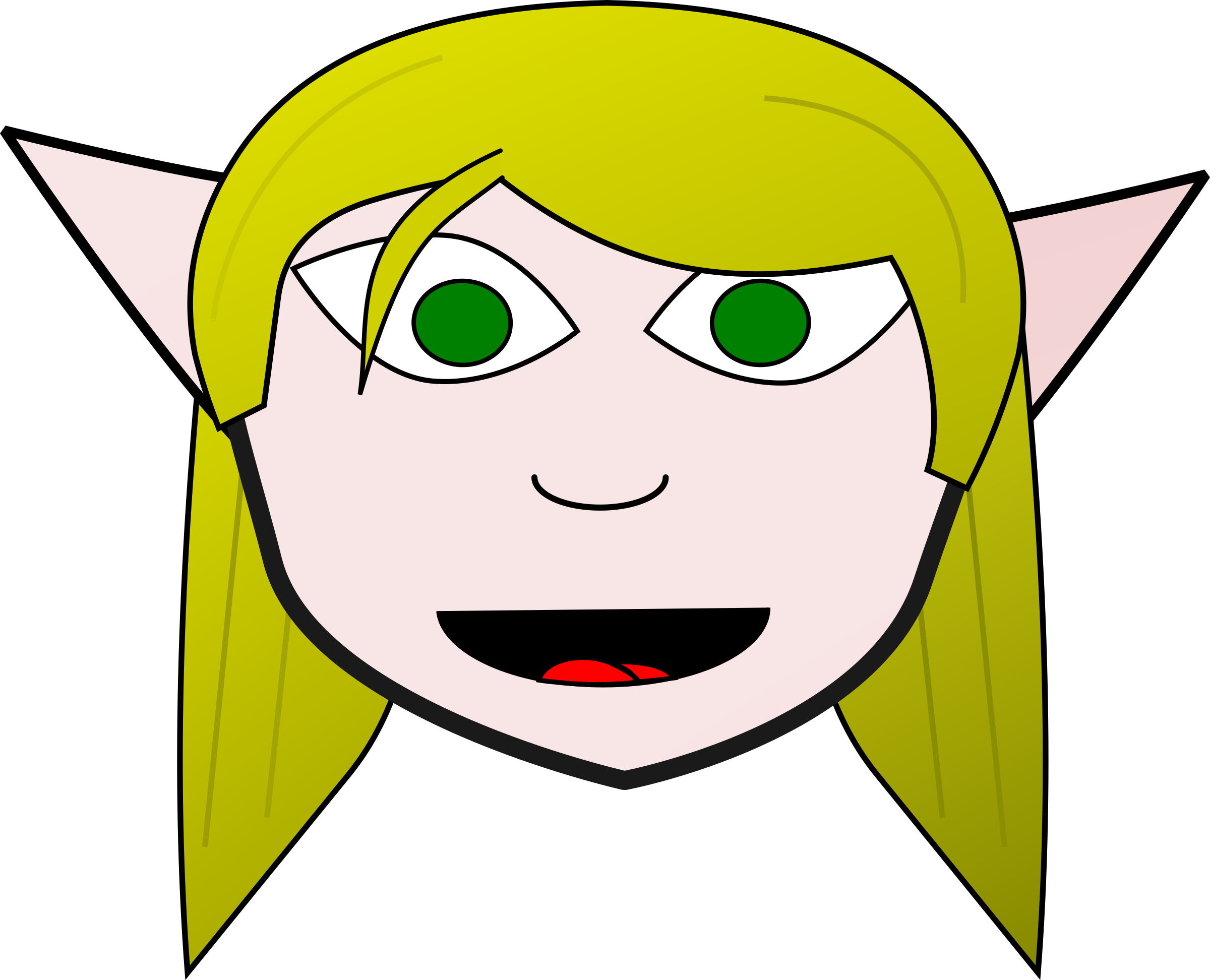 Big Image - Elf Hoofd Clipart (2400x1944), Png Download