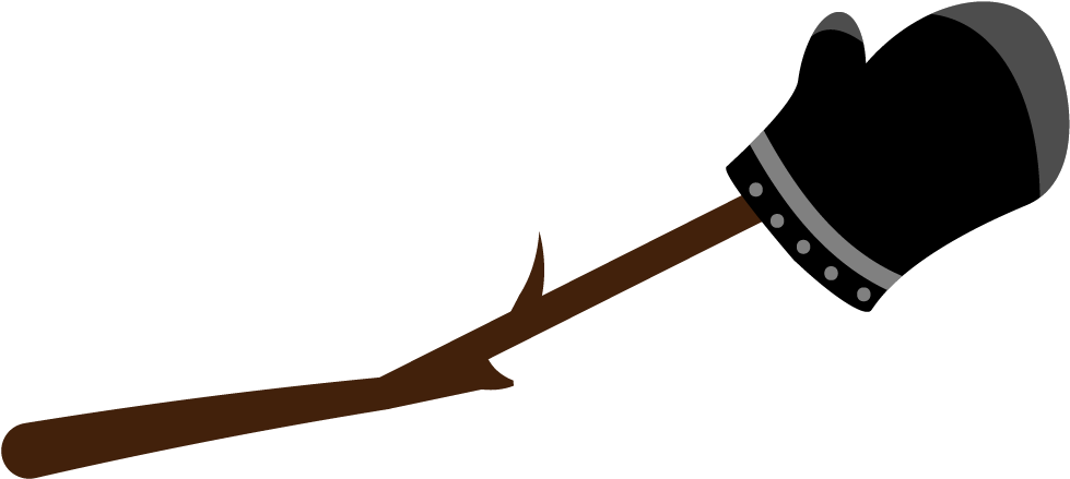 This Is A Sticker Of A Snowman's Arm With A Glove - Glove Clipart (1000x469), Png Download