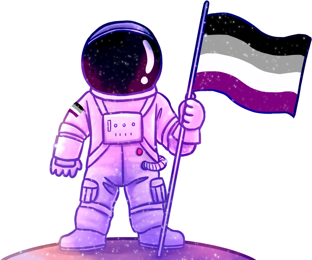 Love Me Please // I Love You Sumenya - Space Asexual Clipart (1280x1074), Png Download