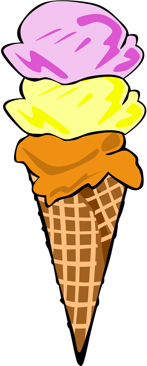 Food, Desert Food Ice Ice Cream Waffle Ice Cream - Ice Cream Cone Pdf Clipart (640x1280), Png Download