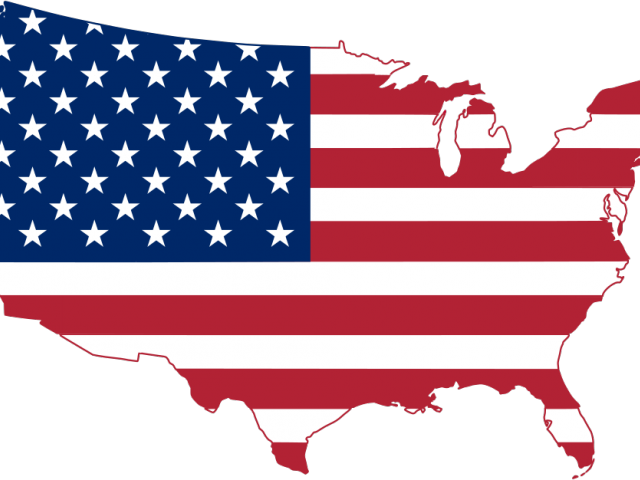History Clipart Usa History - Map Of Usa Flag - Png Download (640x480), Png Download