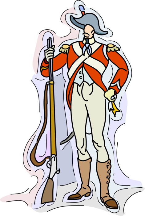 Vector Illustration Of 19th Century Military Soldier - 19th Century Clipart (471x700), Png Download