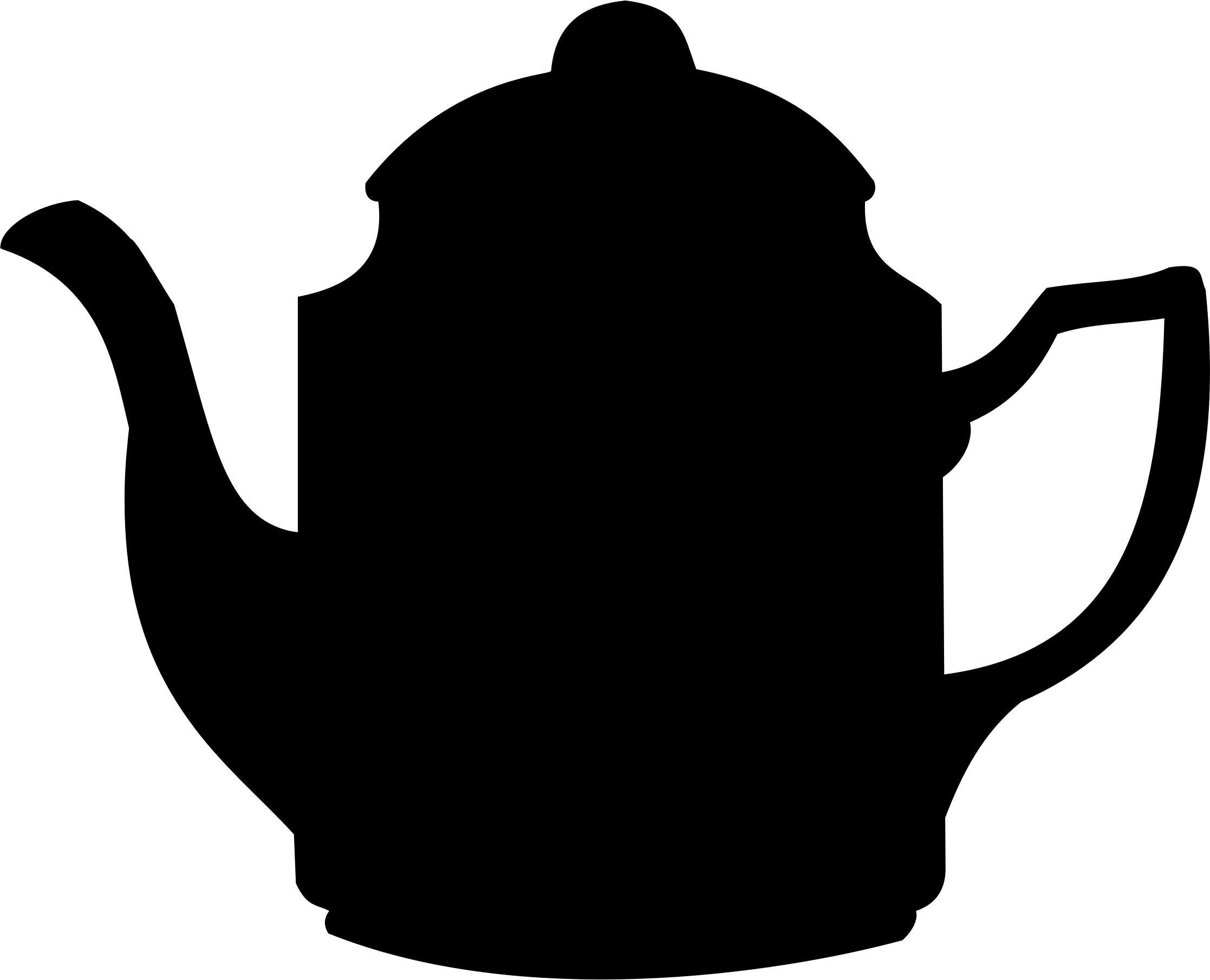 Coffeemaker Cafe No - Coffee Pan Silhouette Clipart (926x750), Png Download