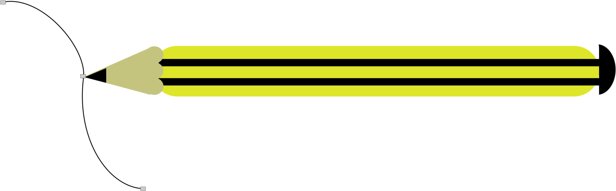 Line Drawing Yellow Art Angle - Clip Art - Png Download (2156x750), Png Download