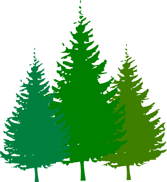 Forest Logo Clip Art - Christmas Trees Silhouette Svg - Png Download (552x601), Png Download