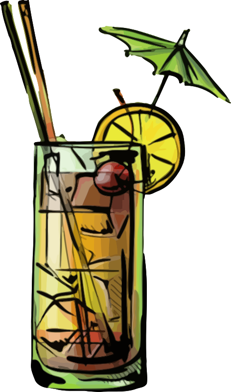 Mai Tai Cocktail Garnish Alcoholic Drink Rum - Mai Tai Cocktail Recipe Drink Picture On Stretched Clipart (443x750), Png Download