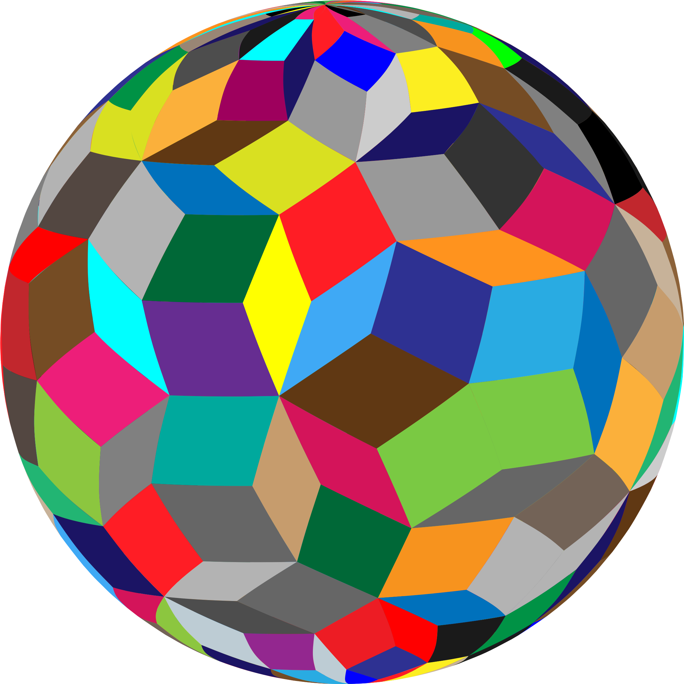 Download Clip Freeuse Download File Cartography Of - Colorful Sphere - Png Download (2232x2233), Png Download