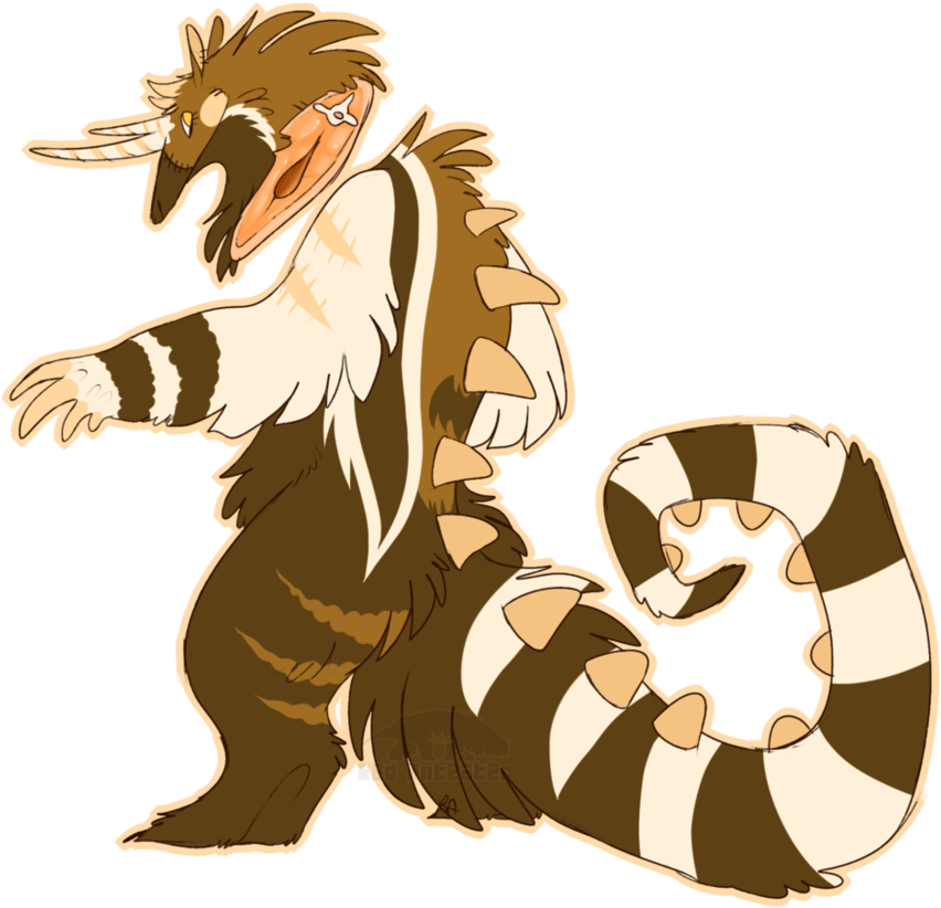 Clip Art Freeuse Library Anteater Drawing Anime - Cartoon - Png Download (932x857), Png Download