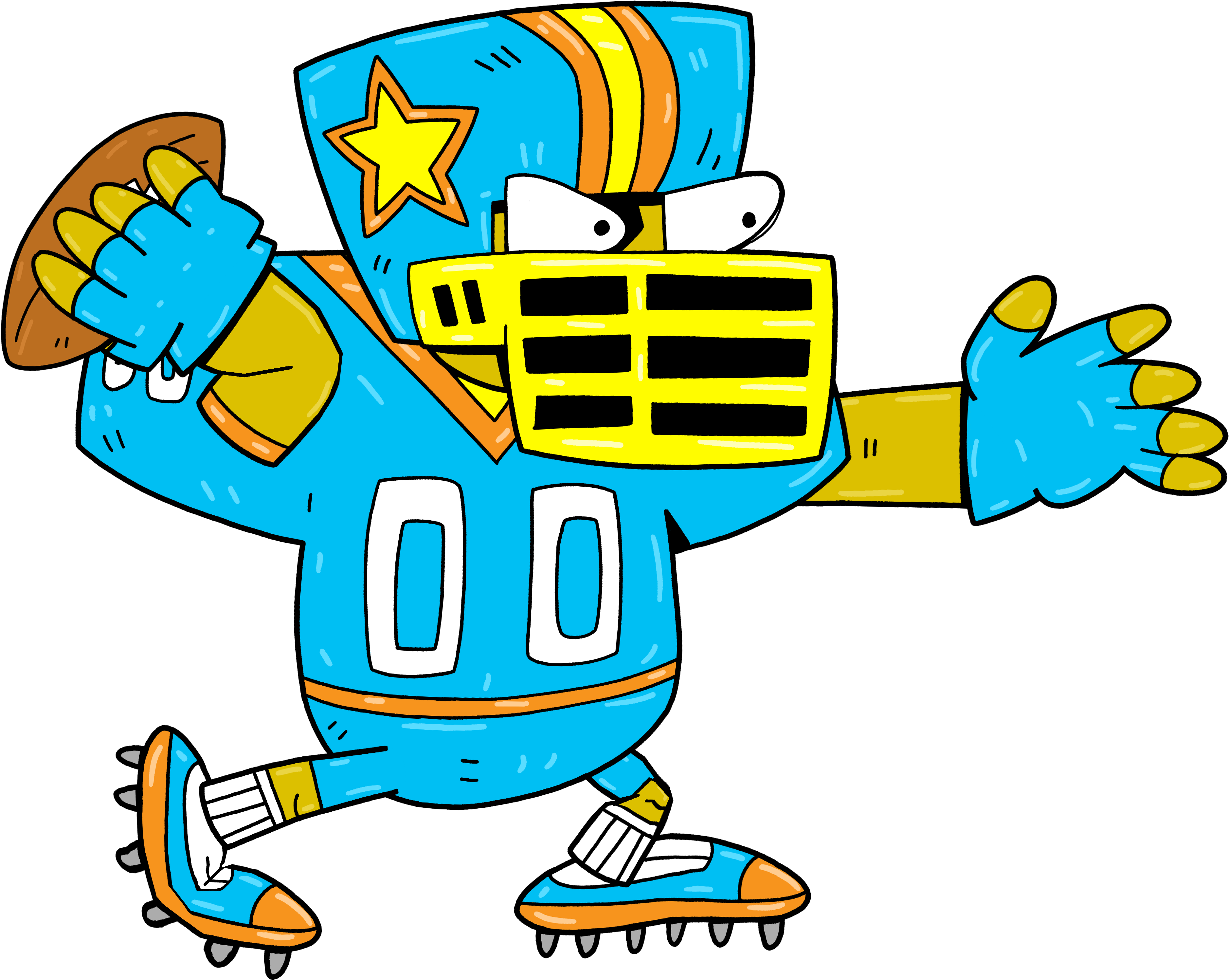 Football Player, Hut Hut Hutium Footballus - Toejam And Earl Back In The Groove Art Clipart (3860x3021), Png Download