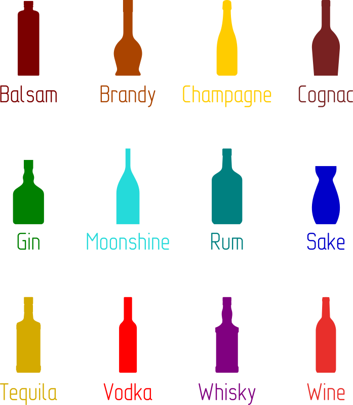 Alcoholic Drink Clipart Rum Fizzy Drinks Clip Art - Alcoholic Drink - Png Download (697x800), Png Download