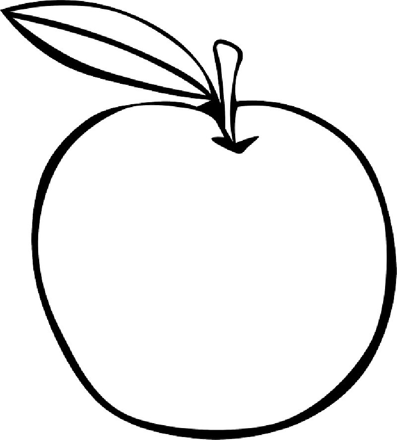 Fruit Vegetable Drawing Tomato Berry - Fruit Clip Art Black And White - Png Download (677x750), Png Download