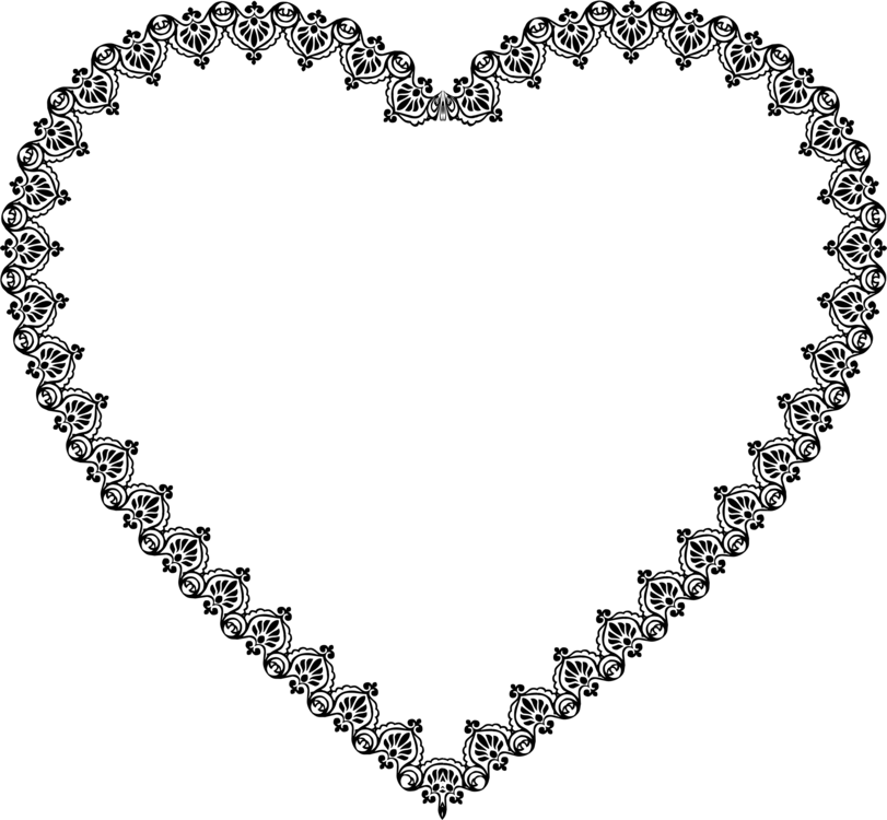 Picture Frames Ornament Computer Icons Antique - Vintage Frame Heart Clipart (811x750), Png Download