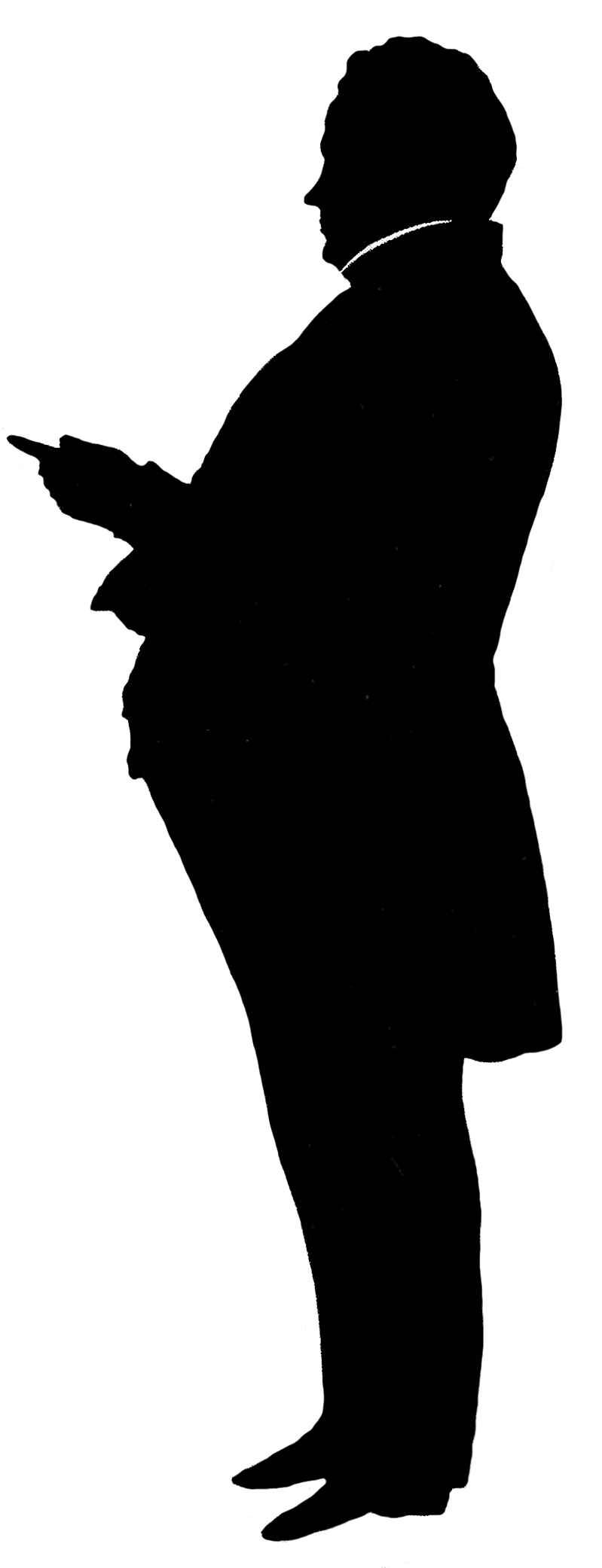 Jazz Dancer Silhouette Clip Art At Getdrawings - Full Body Man Profile Silhouette - Png Download (827x2093), Png Download