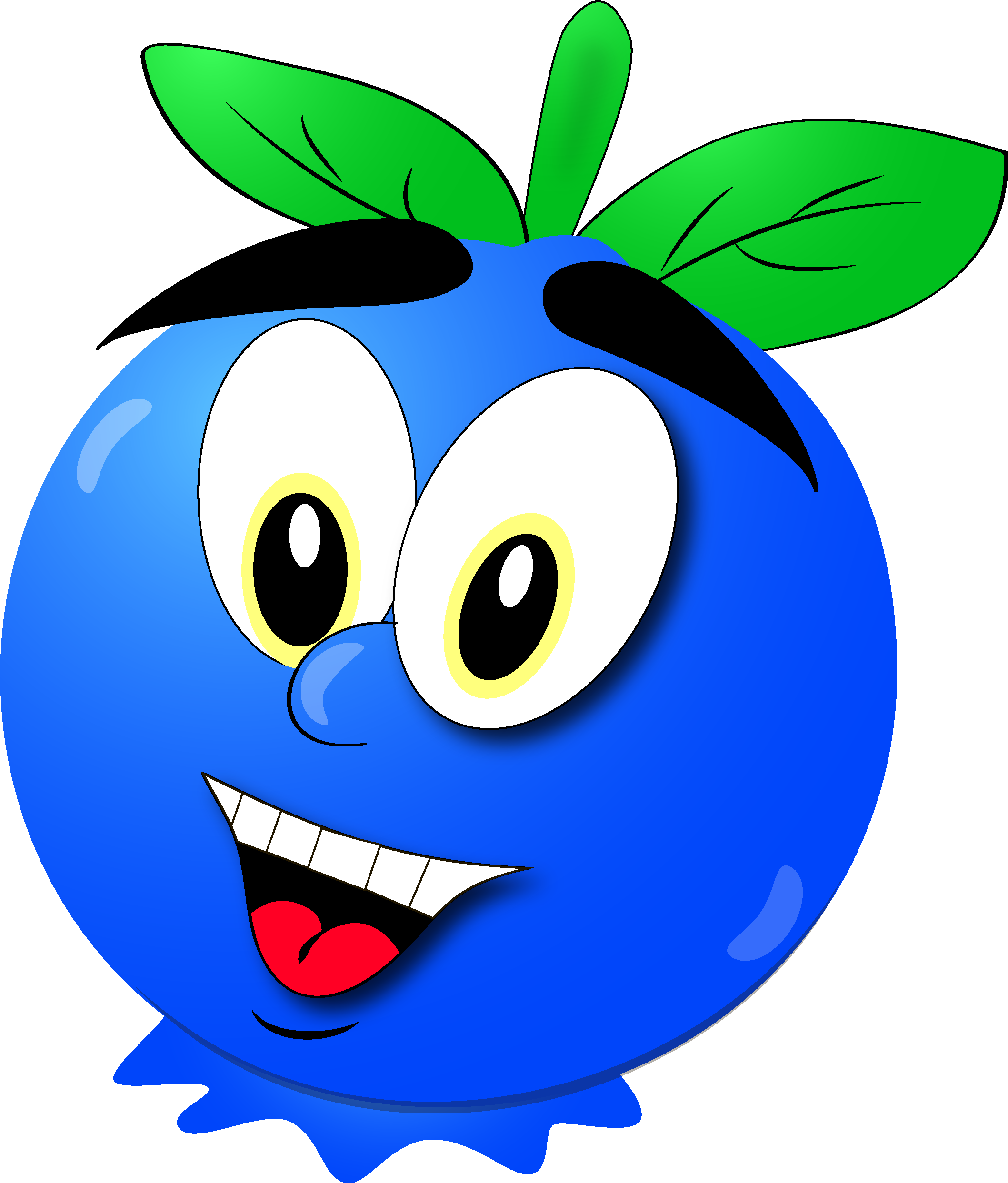 Boy Vector School - Blue Fruit Cartoon Png Clipart (2116x2547), Png Download