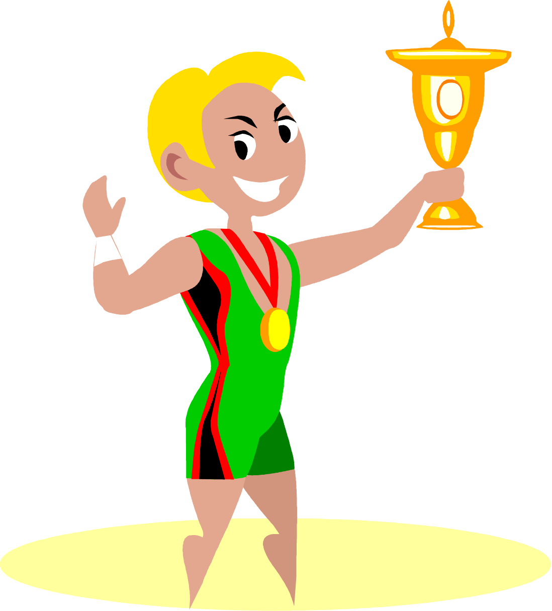 Png - - Winner Wrestling Cartoon Clipart (1098x1215), Png Download