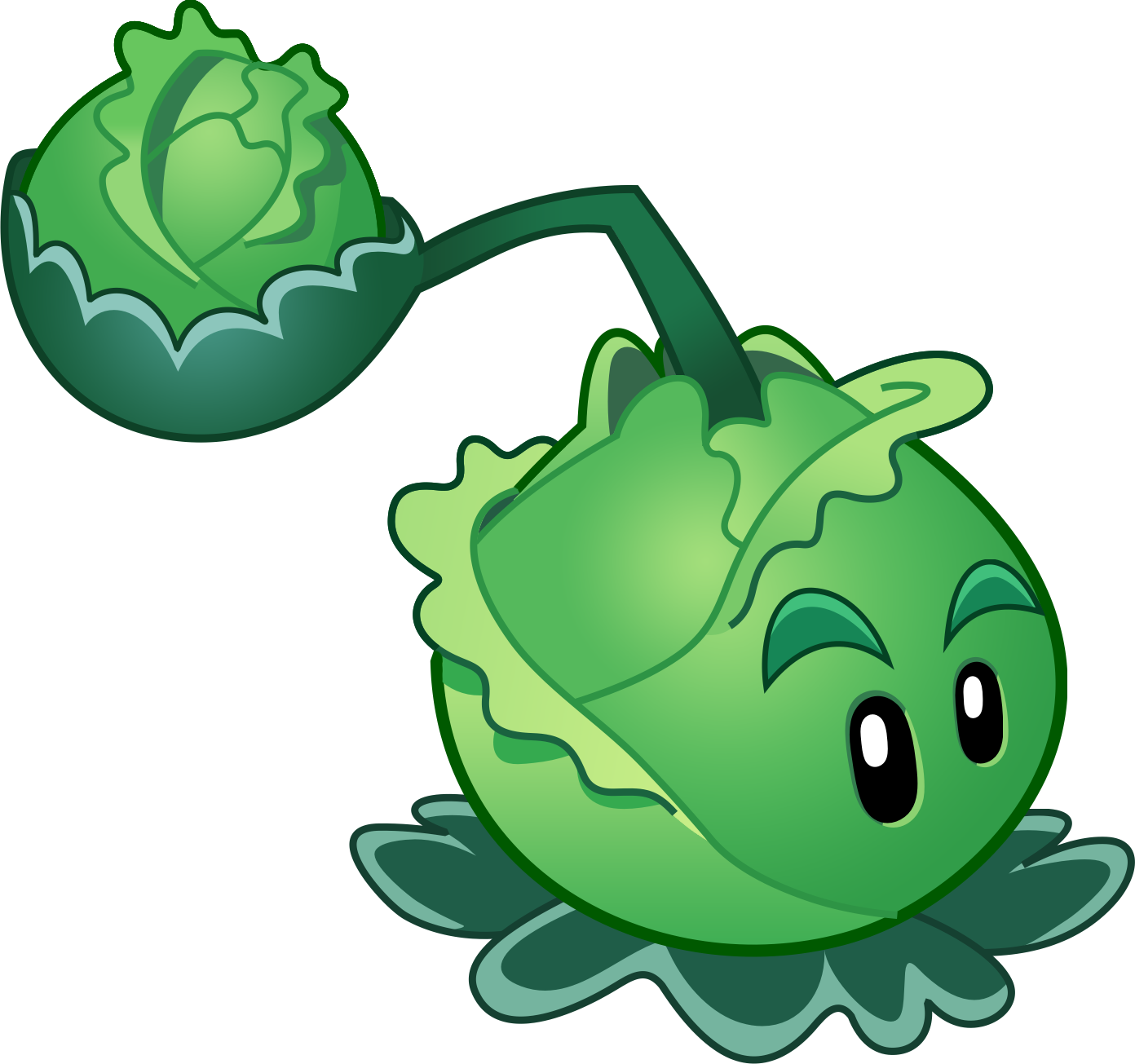 Cabbage-pult Character - Plants Vs Zombies Characters Plants Clipart (1392x1305), Png Download