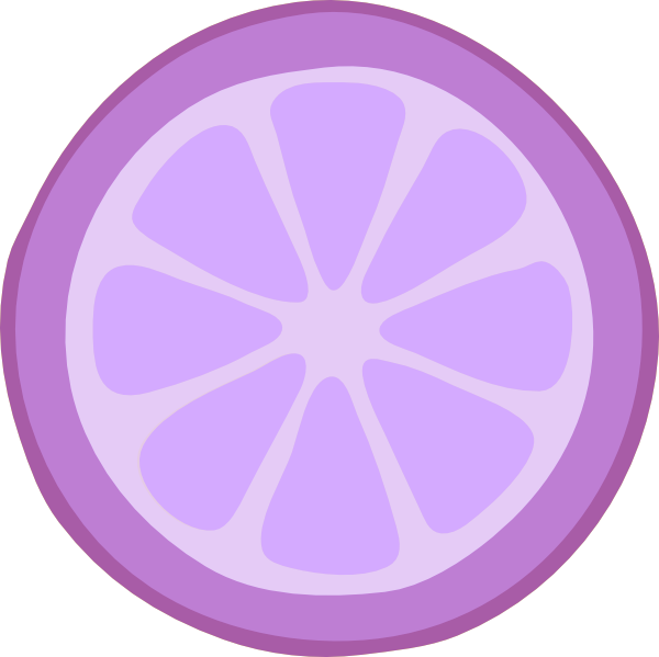 Purple Lemon Slice Clipart (600x599), Png Download