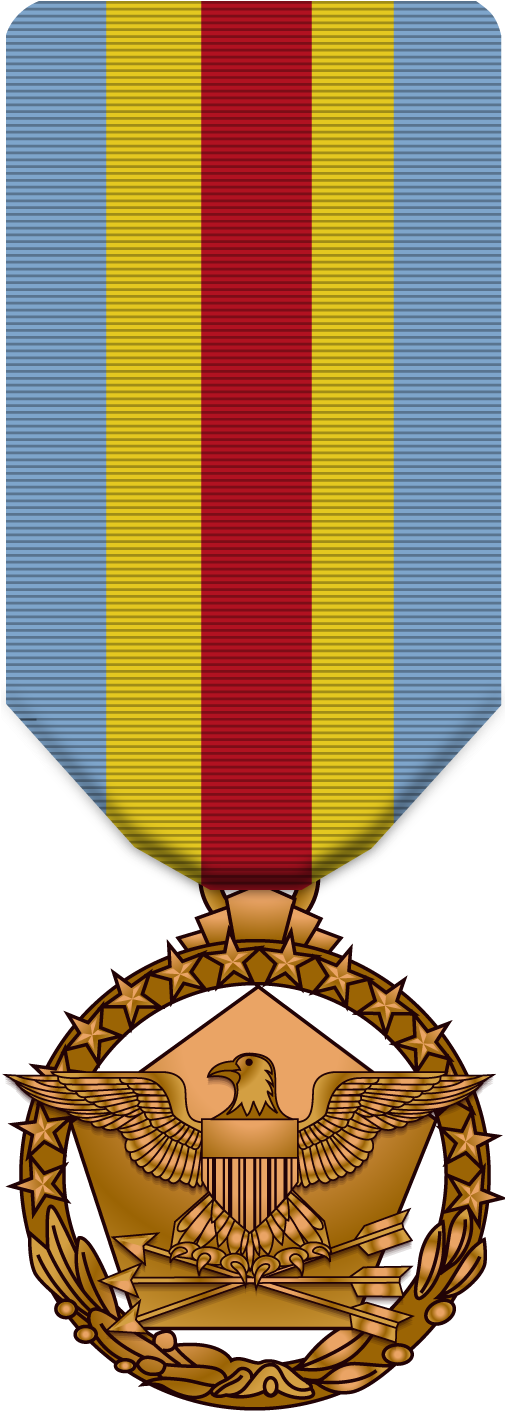 Military Outstanding Volunteer Service Medal - Medal Clipart (504x1421), Png Download