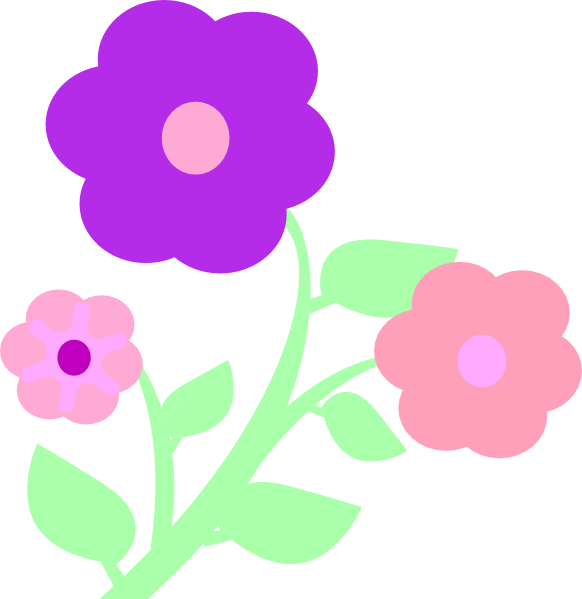 Pastel Flowers Clip Art - Clip Art - Png Download (582x599), Png Download