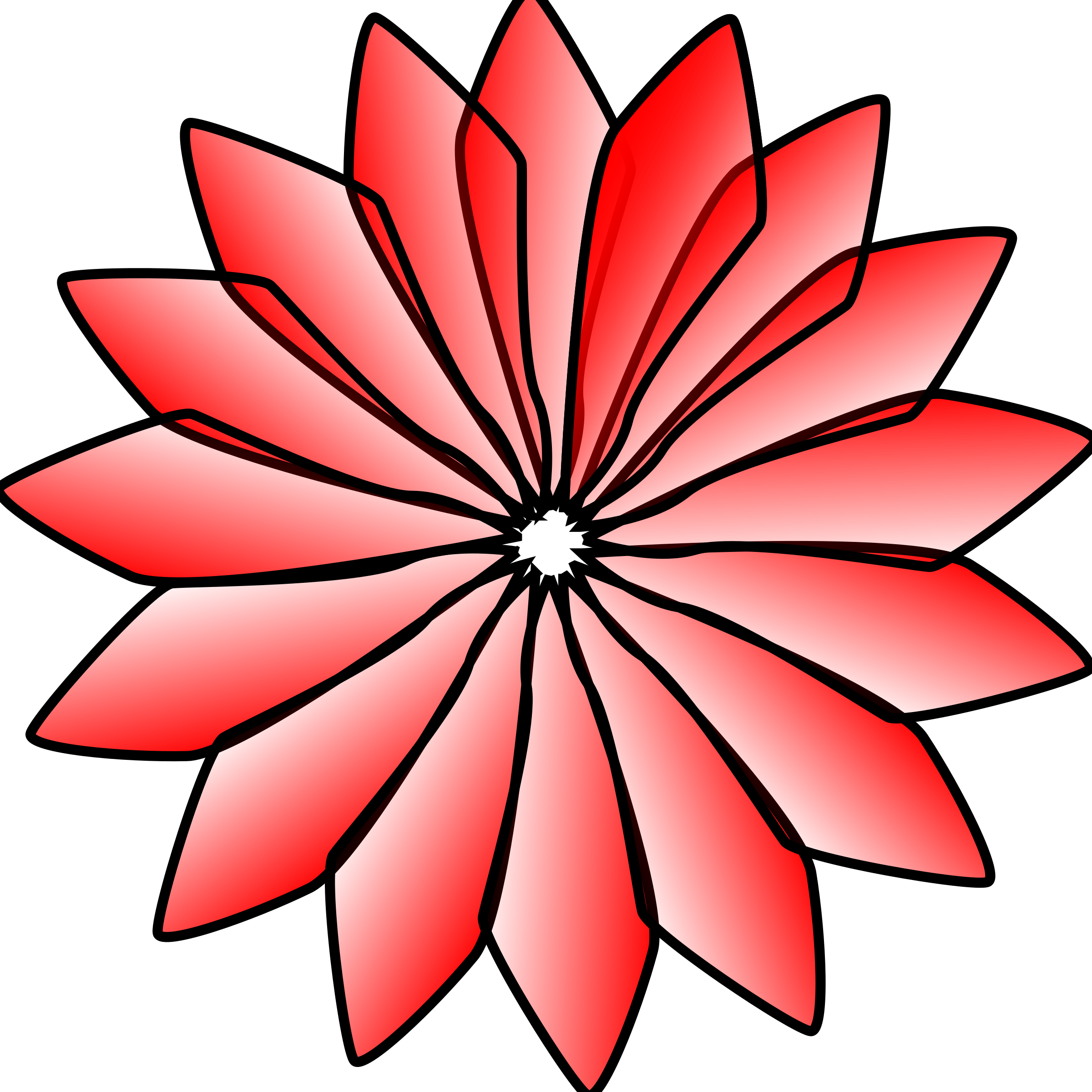 Red Flower Free Vector - Clip Art - Png Download (800x800), Png Download