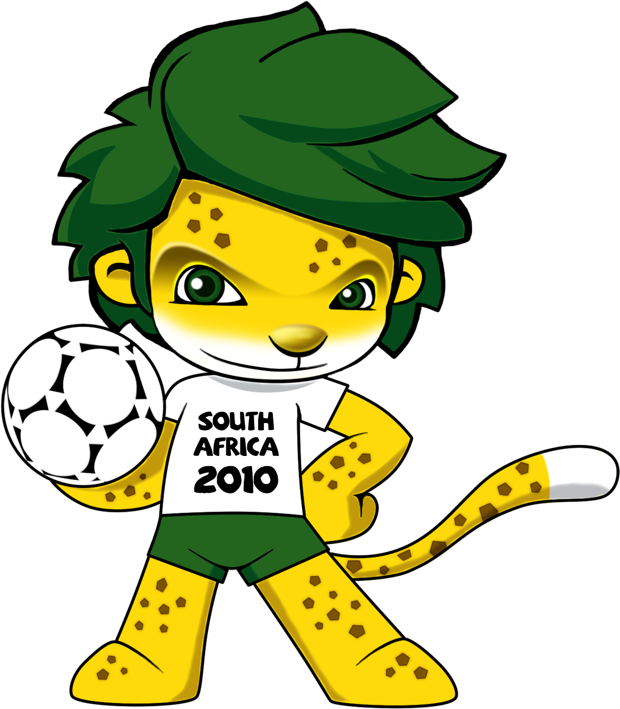 Jpg Library Download Afro Clipart Green Hair - Fifa World Cup Mascot - Png Download (1500x1500), Png Download