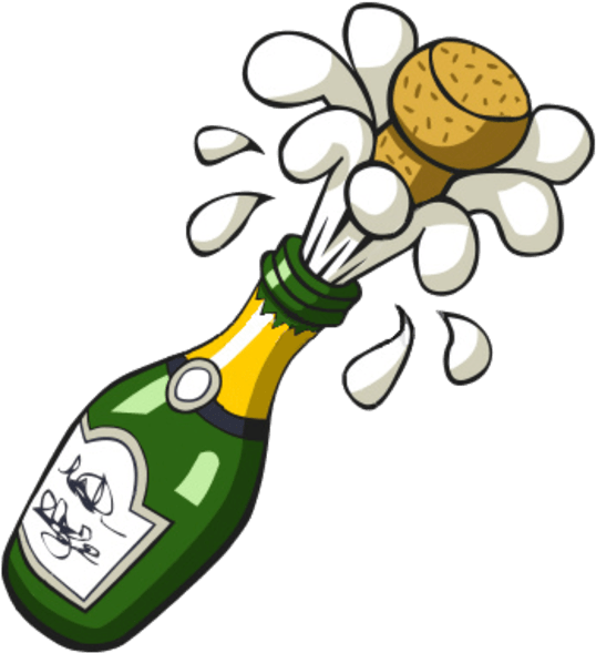Animated Wedding Clipart - Cartoon Champagne Bottle - Png Download (600x600), Png Download