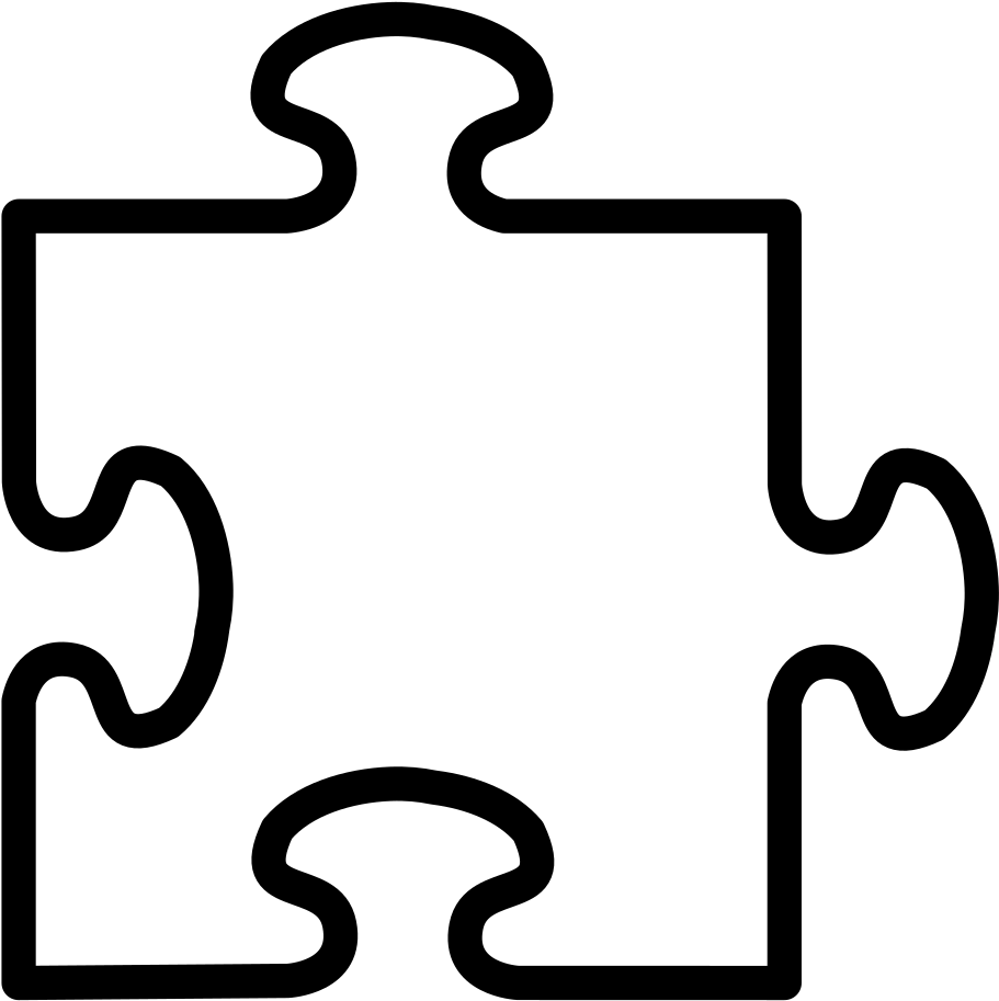 Puzzle Clipart Black And White - Png Download (600x601), Png Download