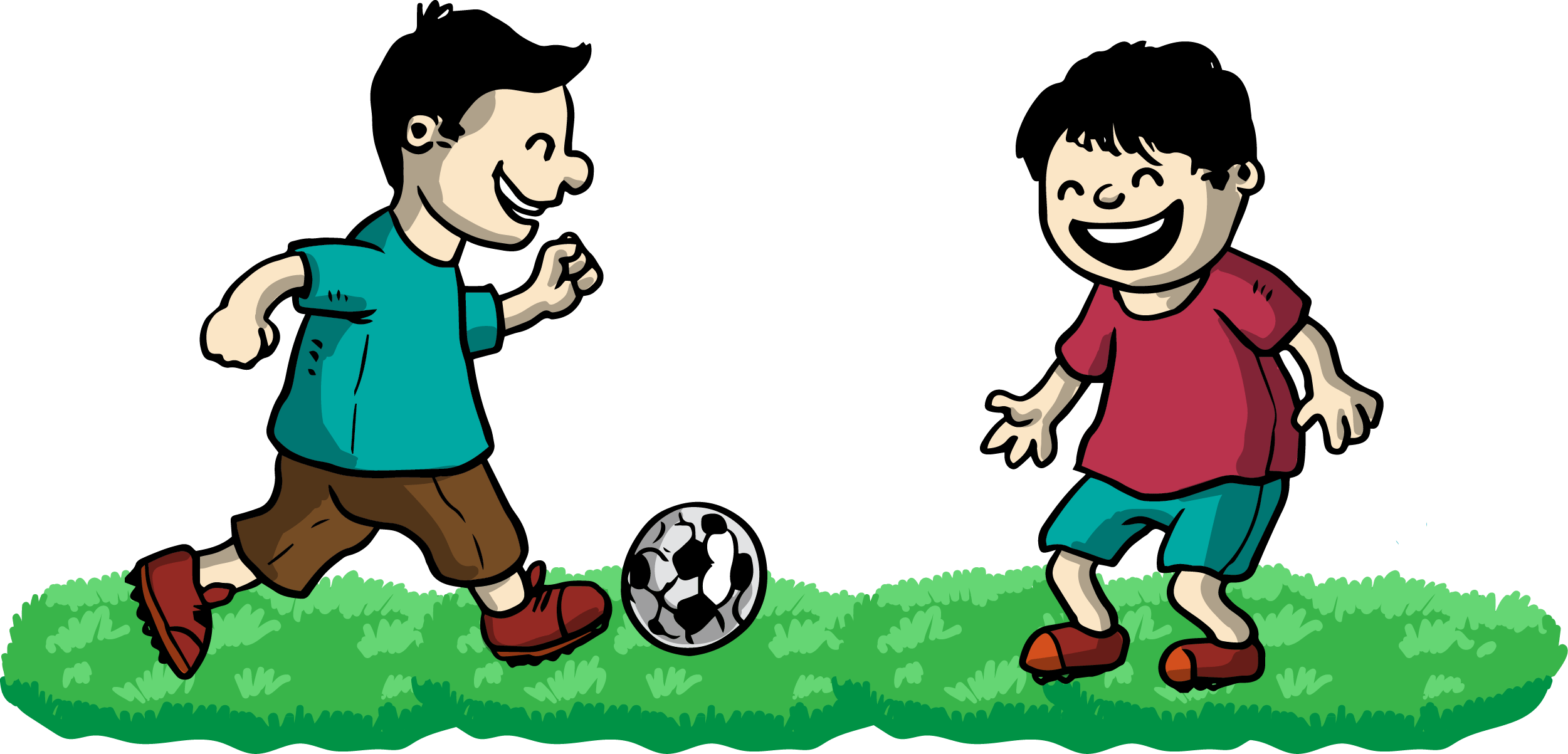 Kisspng Football Clip Art Play Friends 5a8253eea08686 - Play With Friends Cartoon Transparent Png (1024x493), Png Download