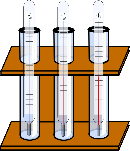 Test Tubes Clipart Beaker Laboratory Clip Art - Test Tube With Thermometer - Png Download (516x598), Png Download