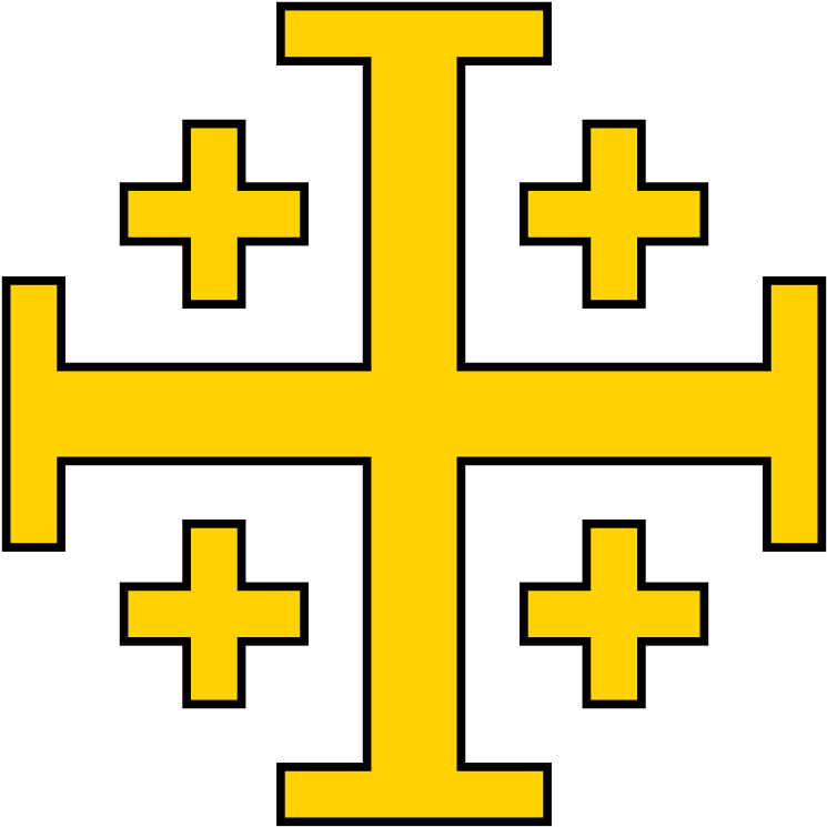 Coa Illustration Cross Potent Jerusalem - Clip Art - Png Download (768x768), Png Download