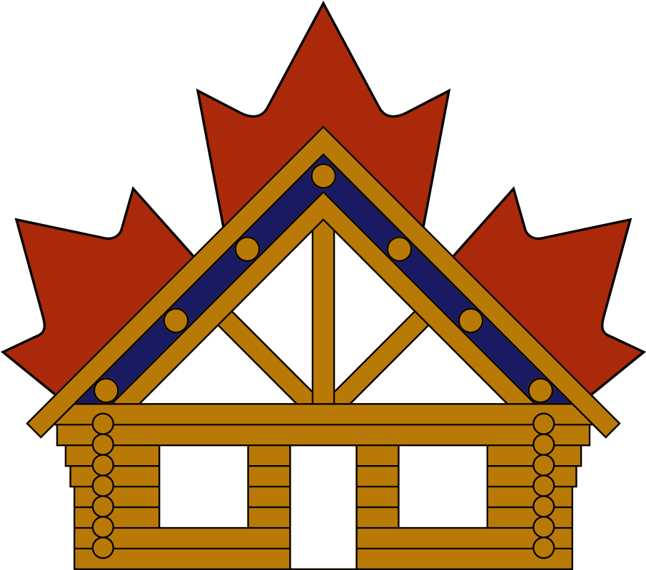 Handcrafted Canadian Log Homes - Canada Flag Flat Clipart (1000x1000), Png Download