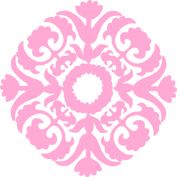 Light Damask Clip Art Clip Freeuse Library - Desain Floral Islam Png Transparent Png (600x600), Png Download