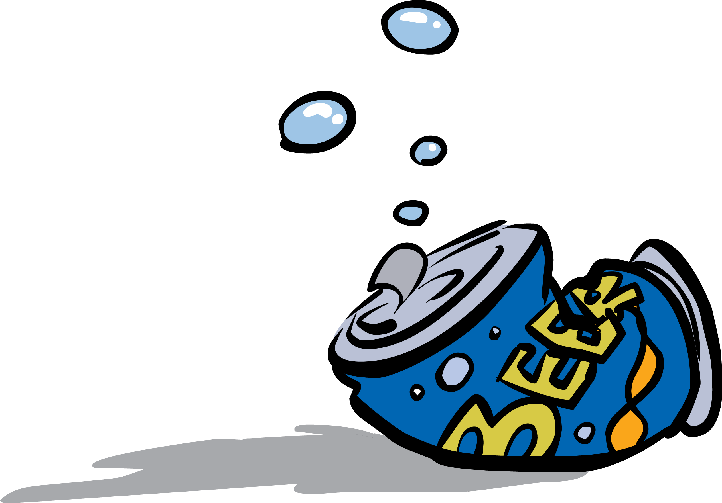 Bull Clip Drawing Board - Empty Beer Cans Clipart - Png Download (2532x1766), Png Download