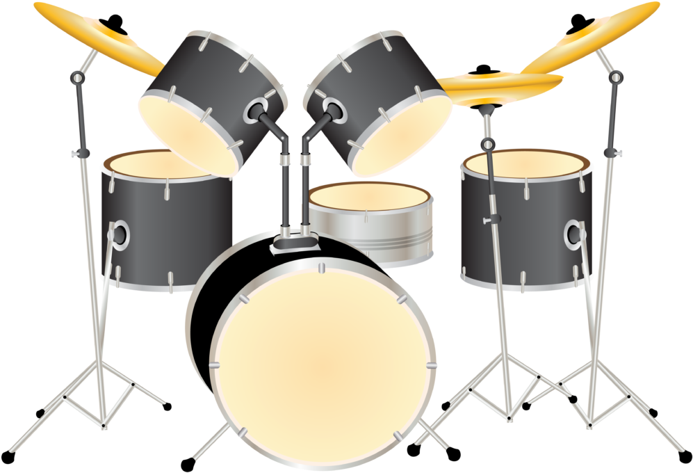 Drum Kit Png Clipart 887 Clip Art - Drum Kit Png Transparent Png (1024x697), Png Download