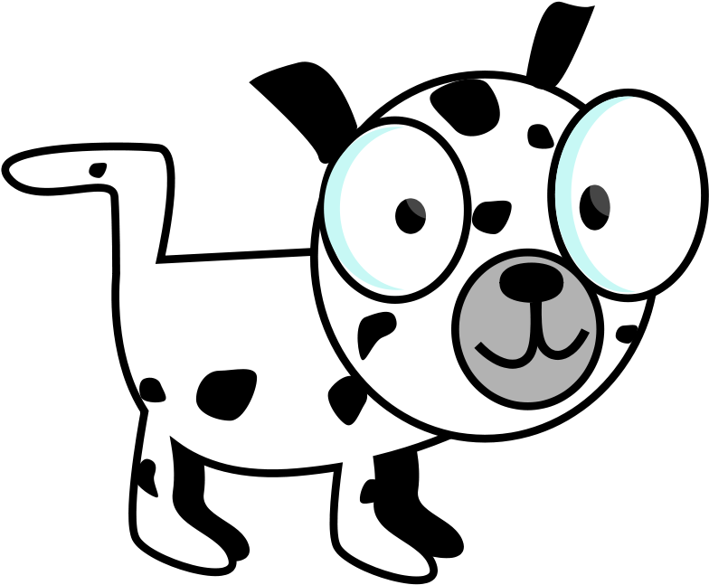 Dalmatian Clip Art - Funny Clipart Black And White - Png Download (800x670), Png Download