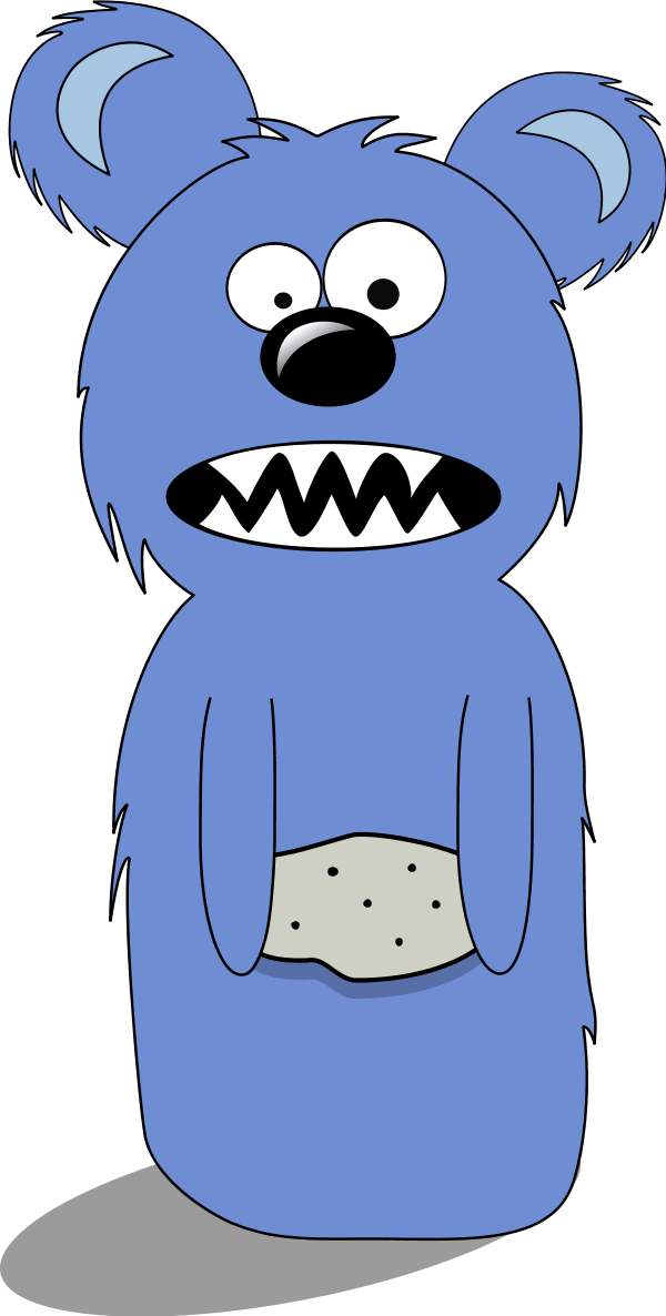 Bear Eating Stone Cartoon - Clip Art - Png Download (600x1186), Png Download