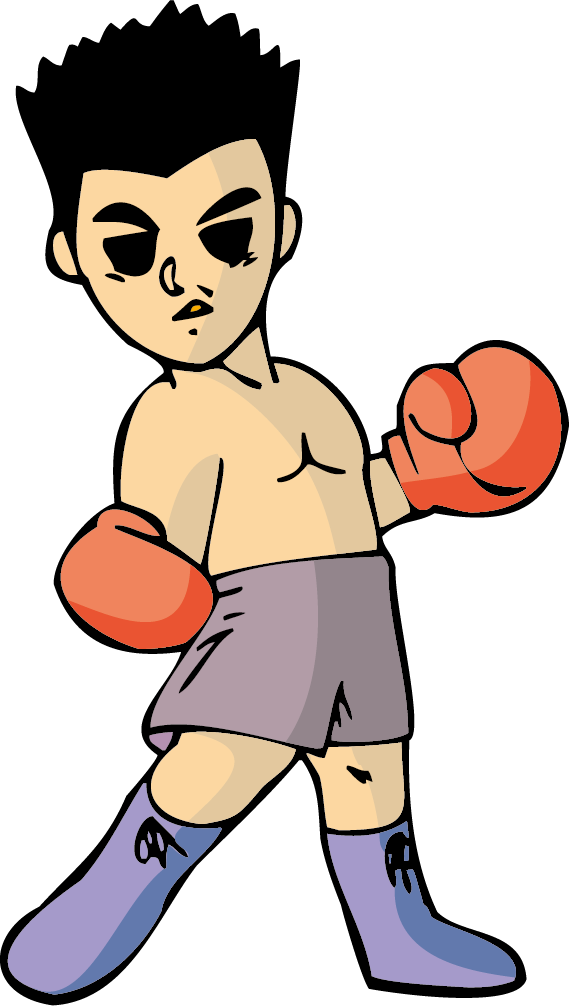 Kickboxing Sport Mixed Martial Arts - 拳擊 Q 版 Clipart (569x1006), Png Download