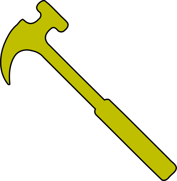Gold Hammer Clip Art - Png Download (582x598), Png Download